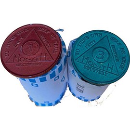 Wendells Bulk Lot of 50 Aluminum 1 Month and 3 Month AA Medallions Alcoholics Anonymous Chips