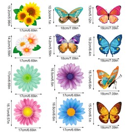 30 Pcs Flowers Butterfly Hanging Swirl Decorations, Spring Summer Sunflower Baby Shower Decor for Women Kids Birthday Easter Party Baby Shower Mother's Day Wedding Supplies (Flower and Butterfly)