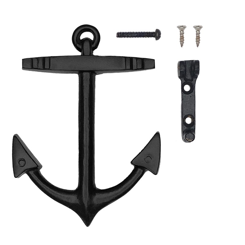 Anchor Door Knocker - Matte Black (Standard Size)