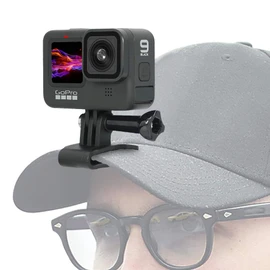 SUREWO Baseball Cap Clip Mount Baseball Cap Clamp Quick Release Mount for GoPro Hero 13 12 11 10 9 8 7 6 5 Black DJI Osmo Action 2