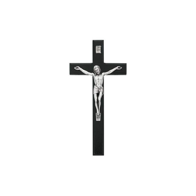 10 Black/Silver Crucifix"