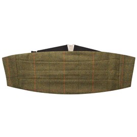 King & Priory Dijon Brown Check Tweed Cummerbund