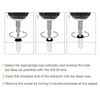 uxcell Damaged Screw Tap Extractor, 0# Chrome Plated High Speed