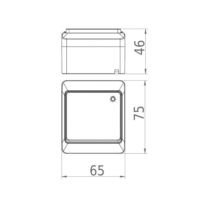 Surface-Mounted Light Switch IP44 Waterproof Outdoor White