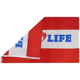 3x5 Pro Life Red White Premium Quality 100D Woven Poly Nylon 3'x5' Flag Banner
