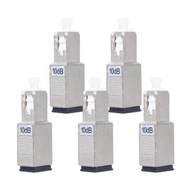 Duogalia 5 Pack SC/UPC Fiber Optic Attenuator 10dB, Fixed Single Mode Fiber Optic Attenuator, SC-UPC Male to Female