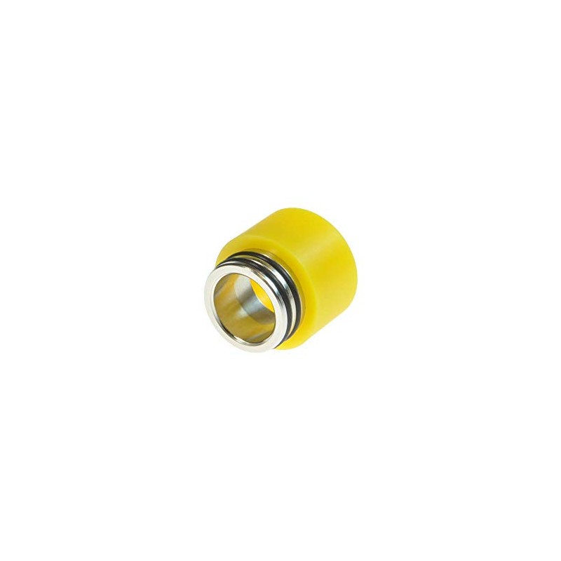 Armerah 810 Drip Tip eCig Mouthpiece Short/Wide Coloured-POM/Stainless-Steel Single Yellow