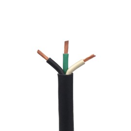 12 AWG SJOOW Portable Cord, 3 Conductor 300V Power Cable, EPDM Wires with CPE Outer Jacket - 100' Length