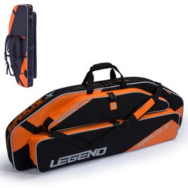 Legend Superline Soft Bow Case for Compound Bow - Thick Padded Compound Bow Case with Backpack & Shoulder Straps, Multiple Pockets, Arrow Tube Holder - Archery Bag for Gear & Accessories - Orange