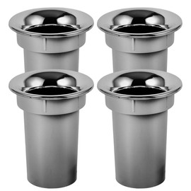 Veemoon 4pcs Plastic Speaker Port Tube Subwoofer Vent, Speaker Pilot Hole Outlet Convenient Voice Outlet for Home Car and Stage Performance Enhance Sound with Easy Installation (44mm Hole, Sliver)