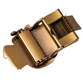 Barry.Wang Ratchet Belt Buckle Strap Replacement 1 3/8”,Leather Belt Straps for 40MM Slide Click Buckle,Trim to Fit