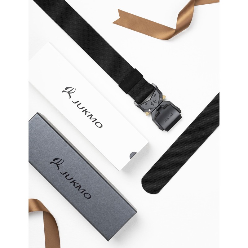 JUKMO Tactical Belt, Military Hiking Rigger 1.5 inches Nylon Web