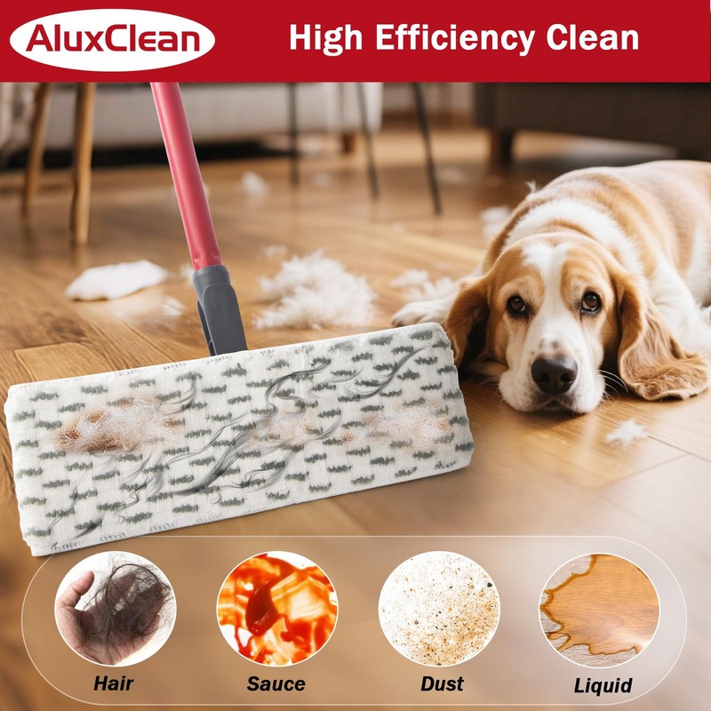 5 Pack H2PrO Flat Mop Pad Replacements Compatible with O