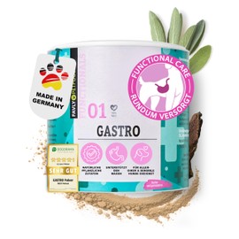 FAVLY Gastro Powder Gastro Gastro Intestinal Flora for Dogs 250 g - Grain-Free Supplementary Feed for Heartburn, Grass Eats & Vomiting - Food Topping with Red Bulm Bark, Carrots & Wormwood