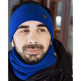 Lupa Handmade Unisex Double-Layer Micro Fleece Neck Warmer - Neck Gaiters for Men - Winter Neck Warmer for Women (Royal Blue)