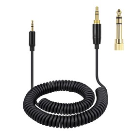 Zosvoses QC45 Cable Compatible with Bose QuietComfort Ultra, QC45, QC35, QC25, NC700 Headphones, Coiled Audio Cable with 6.35mm Adapter, 4ft to 14ft