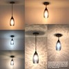 Viinew Mini Glass Pendant Light 1-Pack Handblown Clear Dark Blue