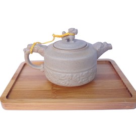 Hoobar - Juego de té chino Kungfu / juego de té portátil de viaje con una bolsa de viaje con diseño de dragón (2 tazas)