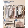 Mavivegue Clothes Organizer with 4 Hanging Rods, Portable Closet Wardrobe,