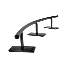 FLVFF Fingerboard Rail C Curved Metal Solid Steel Round Rails Ramp and Skate Parks (R4C) (Black)