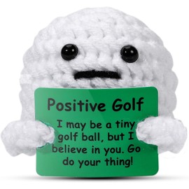 Golf Gifts Funny Positive Golf Ball Crochet Gag Gift Ideas, Emotional Support Presents for Men Women Golfers Dad Fathers Easter Basket Stuffers Coworkers Christmas Birthday Valentines Day