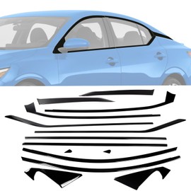 Stainless Steel Window Trim Chrome Delete for Nissan Sentra 2020-2025 Black Window Trim Blackout Kit