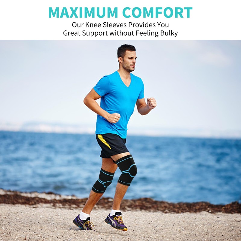 ABYON Knee Support for Men Women, Pack of 2 Compression