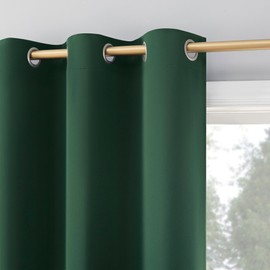 Sun Zero Easton Energy Saving Blackout Grommet Curtain Panel, 40" x 84", Evergreen