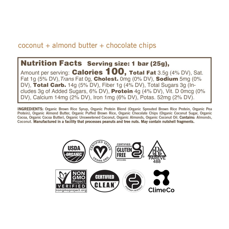 GoMacro MacroBar Mini Organic Vegan Snack Bars - Coconut +