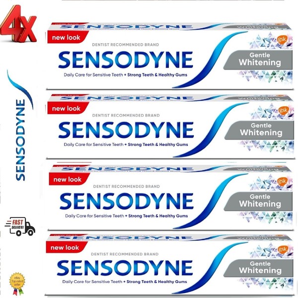 Sensodyne Gentle Whitening Toothpaste For Sensitive Teeth 4 x 75ml