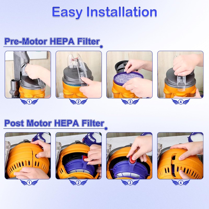 DC25 Filter Replacement Compatible with Dyson DC25 includes 2 Washable
