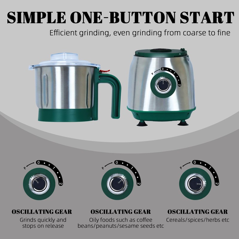 Versatile Kitchen Grinder | 500W Electric Mill | Grinds Spices,
