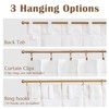 jinchan Linen Pinch Pleated Kitchen Curtains 36 Inch 2 Panels,