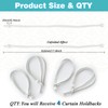 Curtain Holder, Light Tiebacks, White, 4 Pieces Tiebacks for Curtains,