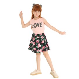 Mud Kingdom Toddler Girl Outfits Pink Love Summer 2T