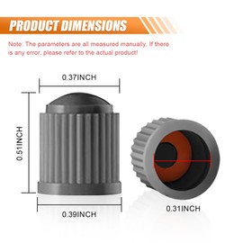 Tire Valve Dust Covers, Automotive Tire Valve Stem Caps with O Rubber Ring, Car Air Caps Stem Covers, Universal Plastic Tire Caps for Bicycles, Cars, Trucks and Motorcycles (Grey, 25PCS)