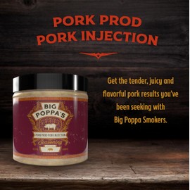 Big Poppa's Pork Prod Injection – Unleash Flavor & Moisten Pork Recipes with our Mouth-Watering Meat Injection – Use it for Shoulder, Butt, Ribs, Loin, or Chops (14.2 Oz)