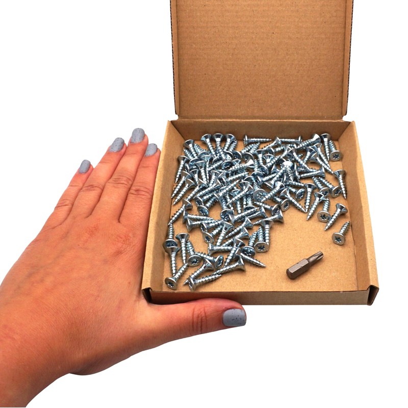 SKIR'CO (Pack of 100) 4.5 x 20mm Galvanised Steel Wood
