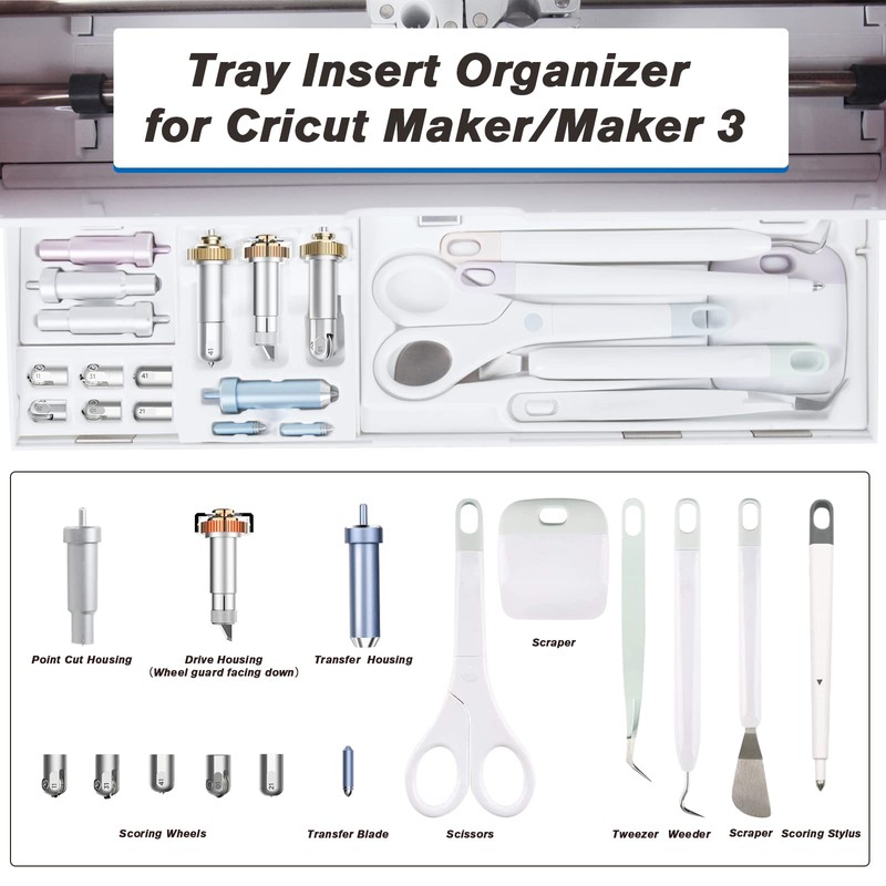 Tools Organizer Insert for Cricut Maker/Maker 3, Maker Cutting Blade