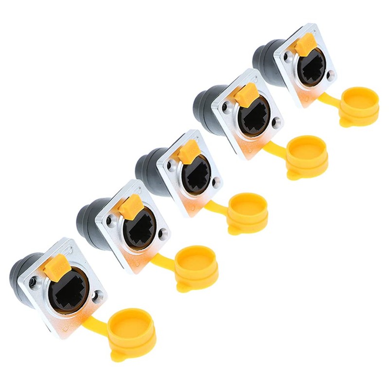 PENGLIN 5PCS RJ45 Panel Mount Coupler, D-Type RJ45 Panel Connector,