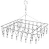 CHGANG Stainless Steel Clothes Drying Hanger with 40 Clips