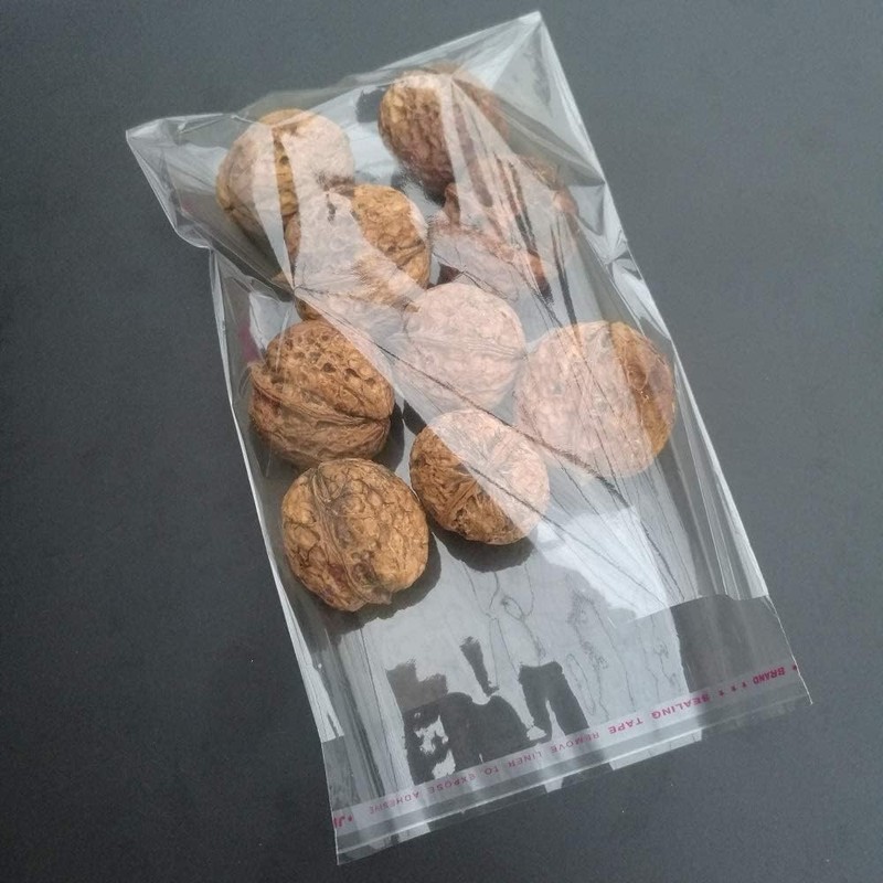 200Pcs 13x18cm Clear Poly Bags, Self Sealing OPP Cello, Plastic