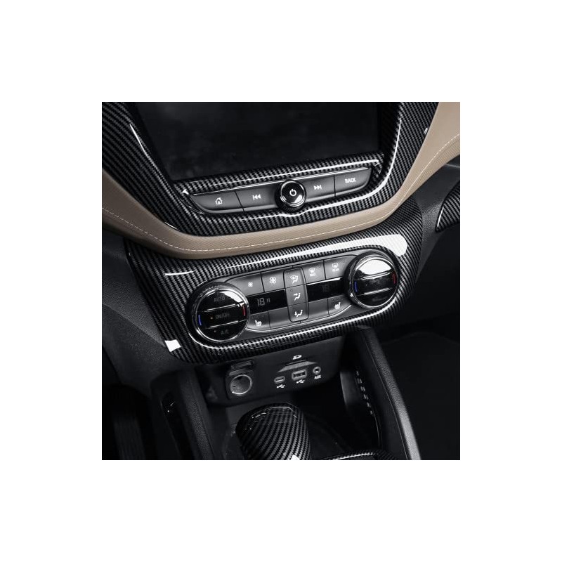 YOUTOOCAR Carbon Fiber Pattern Interior Air Conditioning Button Panel Cover