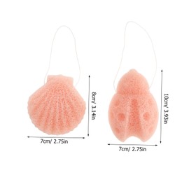 OATIPHO 2Pcs Bath Sponge Gentle Face Washing Tool for Adults Soft Exfoliating Sponges for Makeup Removal and Cleansing Quick Drying Safe for Sensitive Skin