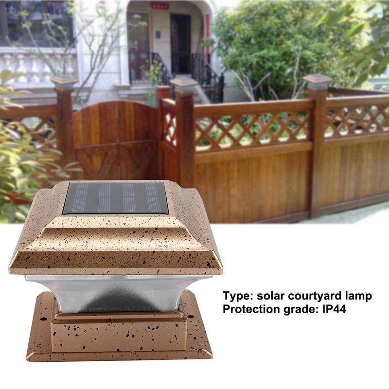 Solar Powered Garden Security Lamp Outdoor Waterproof Home Garden Post