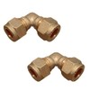 8mm Brass Compression Elbow Connectors – Pack of 2 |
