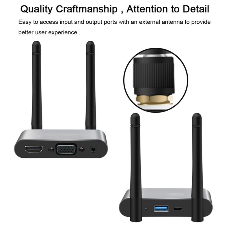 Wireless Display Adapter 4K Support 2.4GHz 5GHz WiFi VGA HD