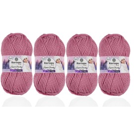 Kartopu Super Chunky Wool Knitting Rope (4 balls) per ball (ball) 100g thick winter knitting yarn (light pink 781)