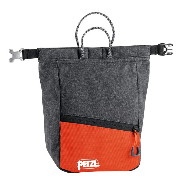 PETZL, Sakab, Large Chalk Bag To Be Placed On The Ground, Grey, One Size, Unisex-Adult