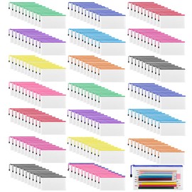 Jaoruizer 200 Pieces A6 Mesh Zipper Pencil Pouch Bulk Plastic Clear Mesh Storage Bags Waterproof Small Pencil Pouches for School Office Supplies Organization, 9.4 x 4.5 Inches (10 Colors)
